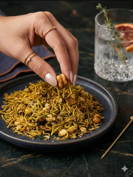 Baked Spinach Snack Mix